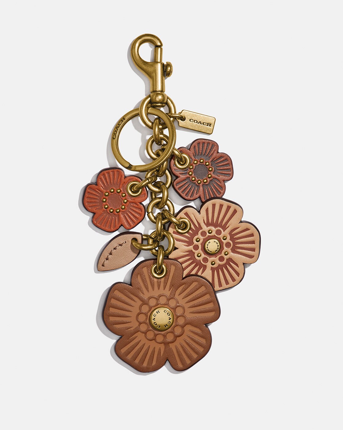 Coach colorful floral keychain charm deals new