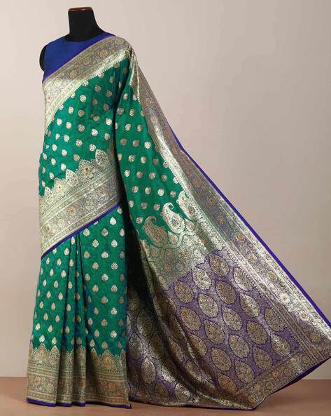 Buy ChicPlus Designer Embroidered Bollywood Silk Blend, Satin Green Sarees  Online @ Best Price In India | Flipkart.com