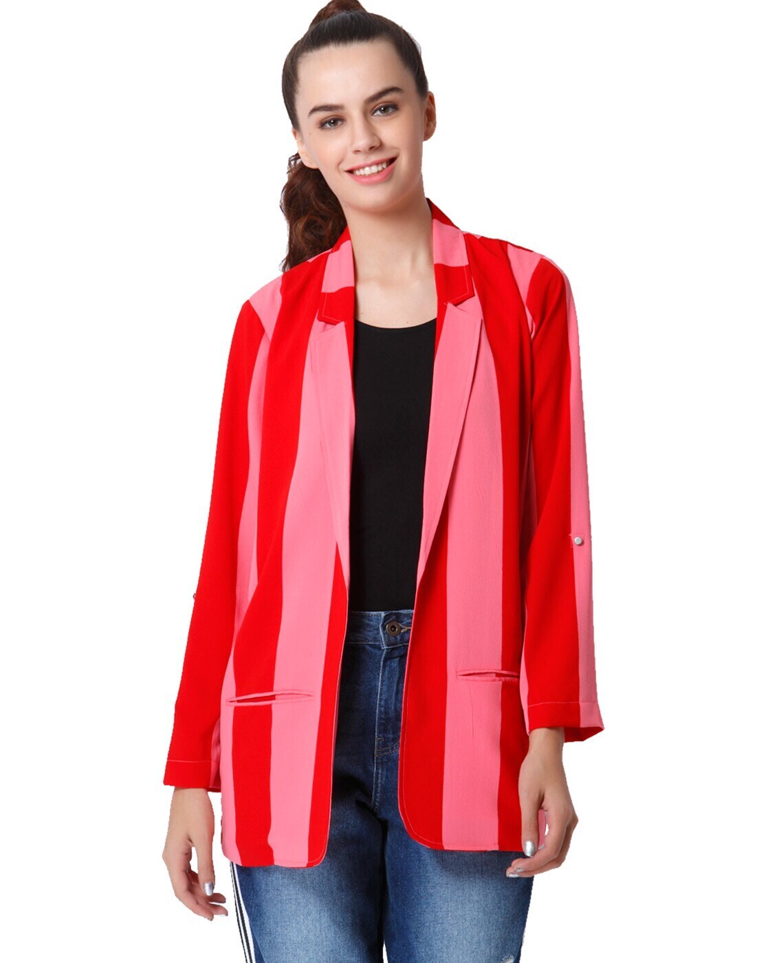 red striped blazer