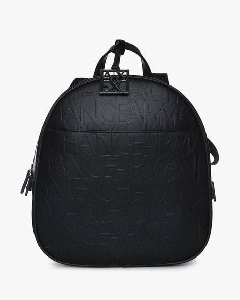 armani exchange black backpack