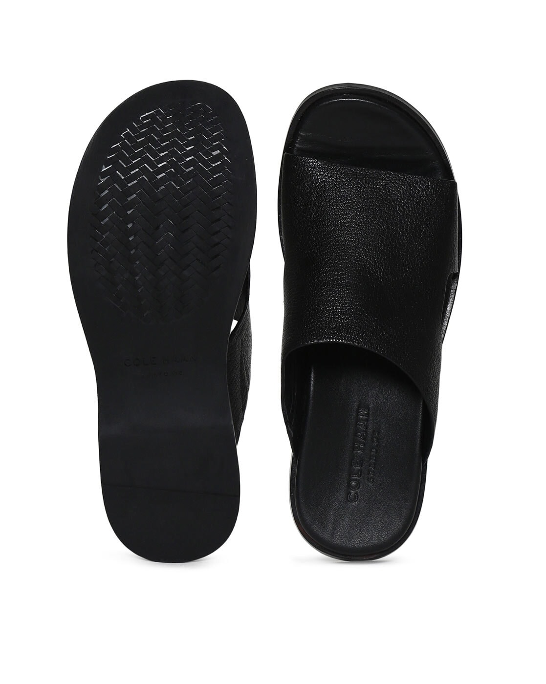 Leather Slip On Slides