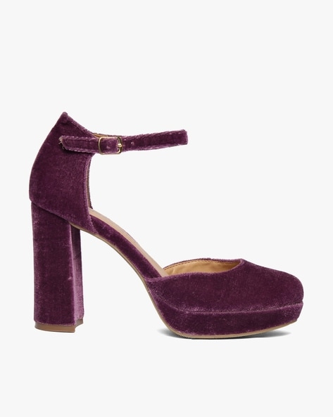 Buy Purple Heeled Shoes for Women by 