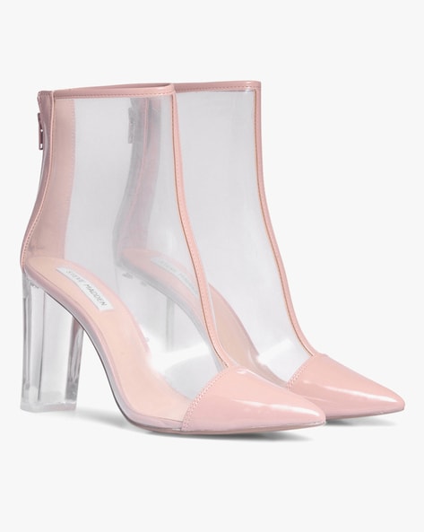 pink transparent heels