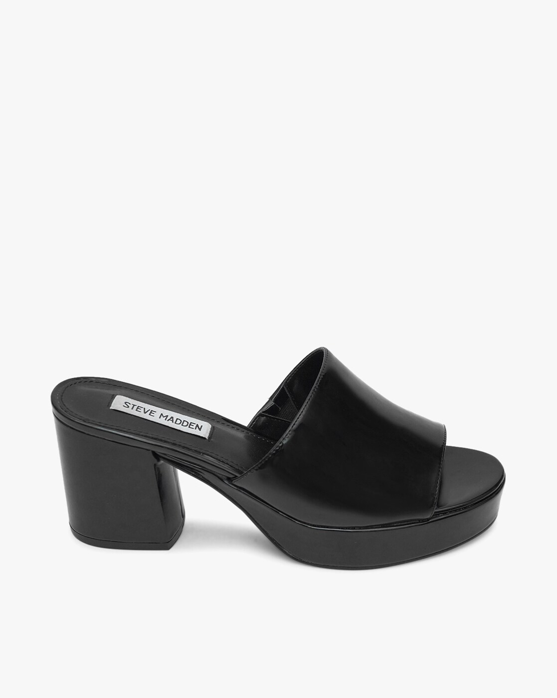 steve madden black slip ons sandals