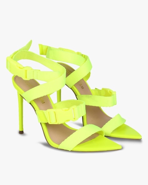 Buy Neon Green Heeled Sandals for Women 