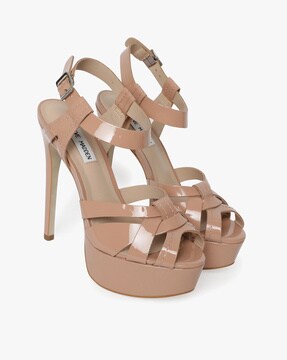 Buy Nude Heeled Sandals for Women by 