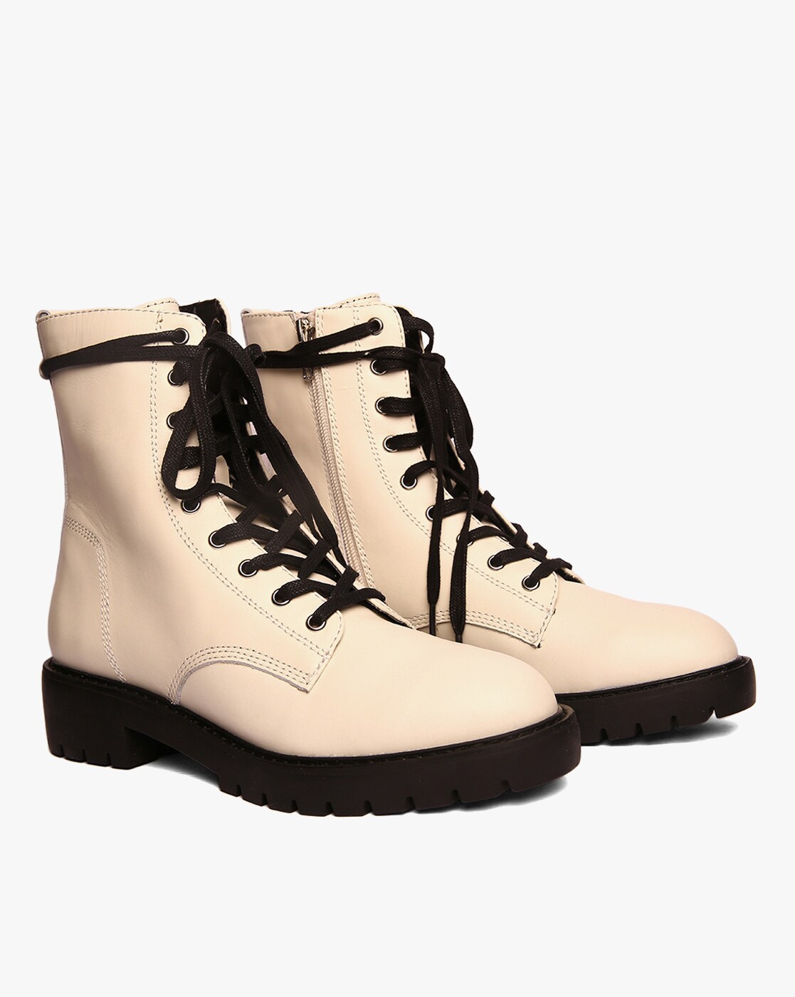ankle length lace up boots