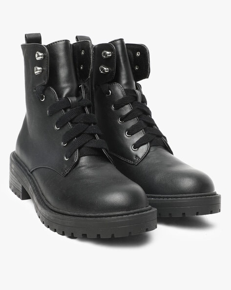 Ankle Length Lace Up Boots