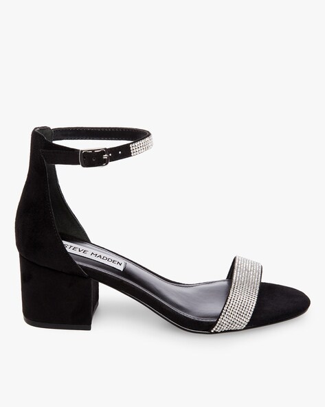 steve madden black block heel sandal