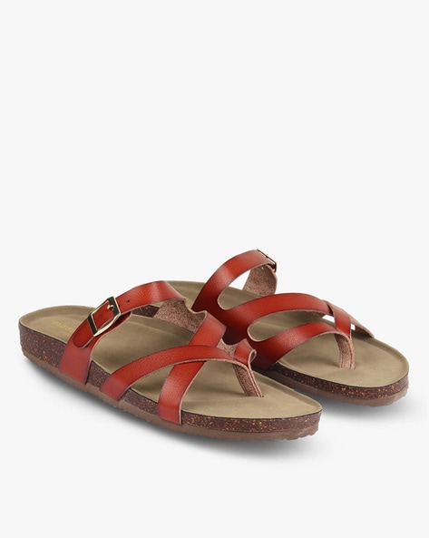 strappy slip on sandals