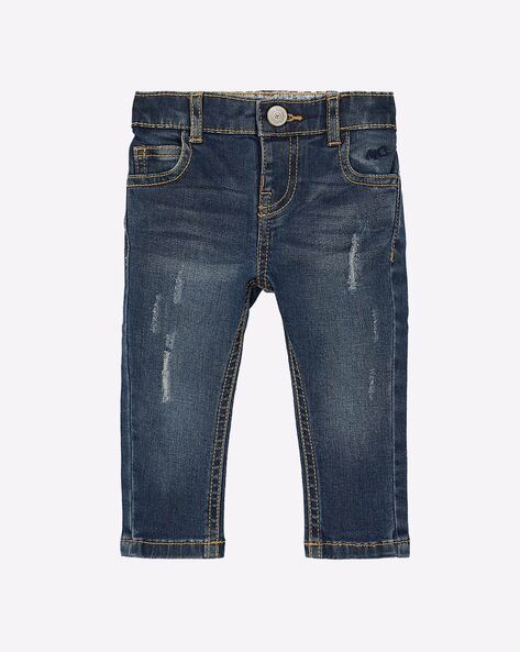 Washed Lightly-Distressed Jeans