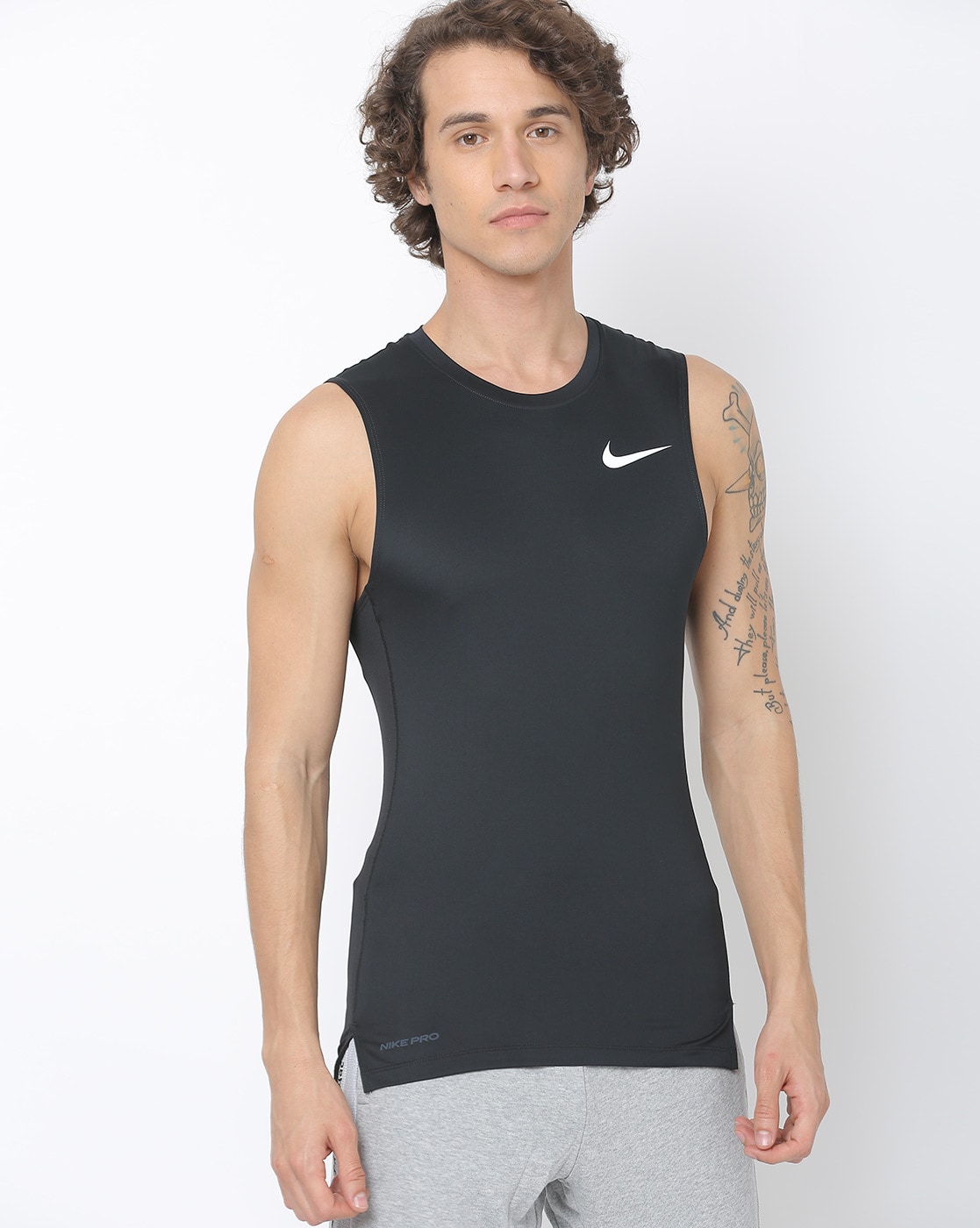 Nike Pro Compression Sleeveless Shirt - Gray