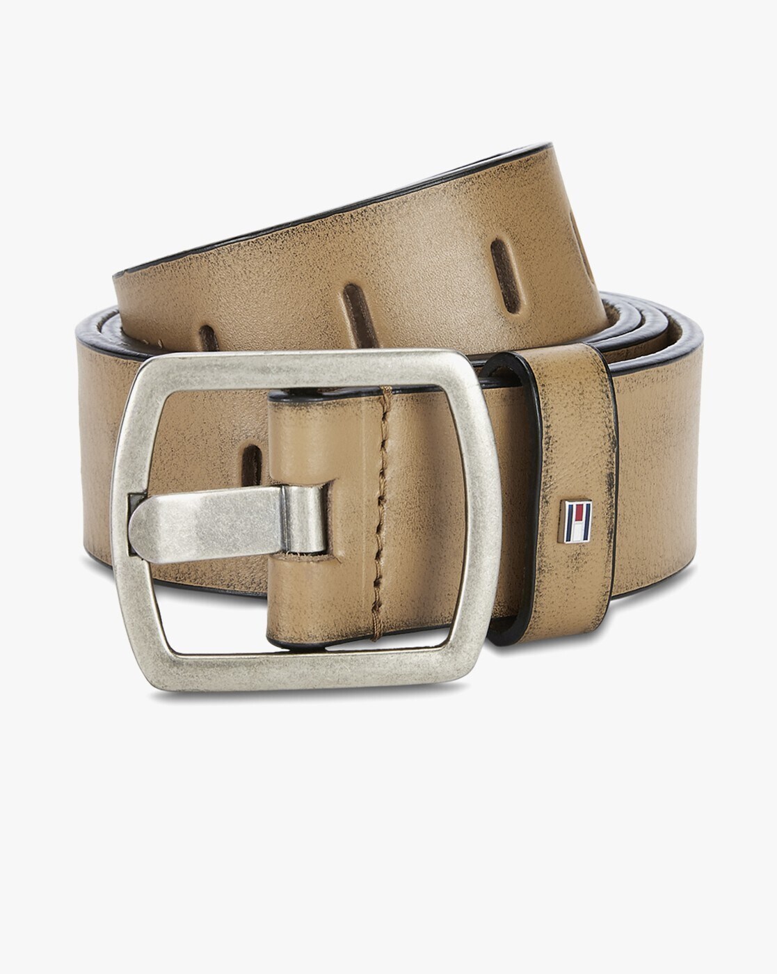 Leather Belt with Buckle Closure