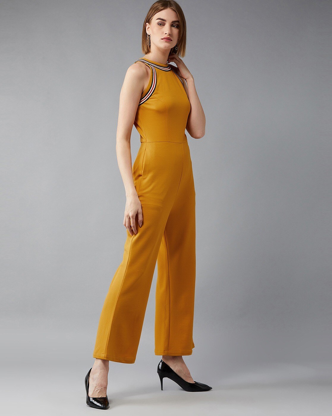 mustard yellow jumpsuit womens