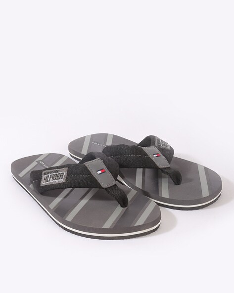 tommy hilfiger black flip flops