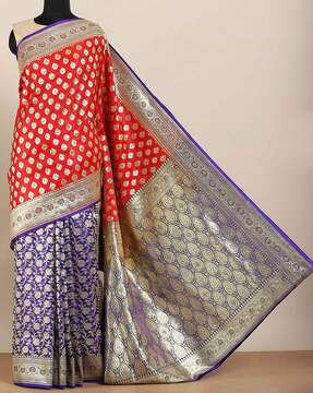 Stone Grey Banarasi Silk Saree - LLT34401