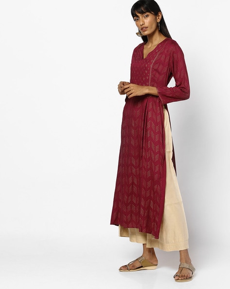 global desi plum kurta