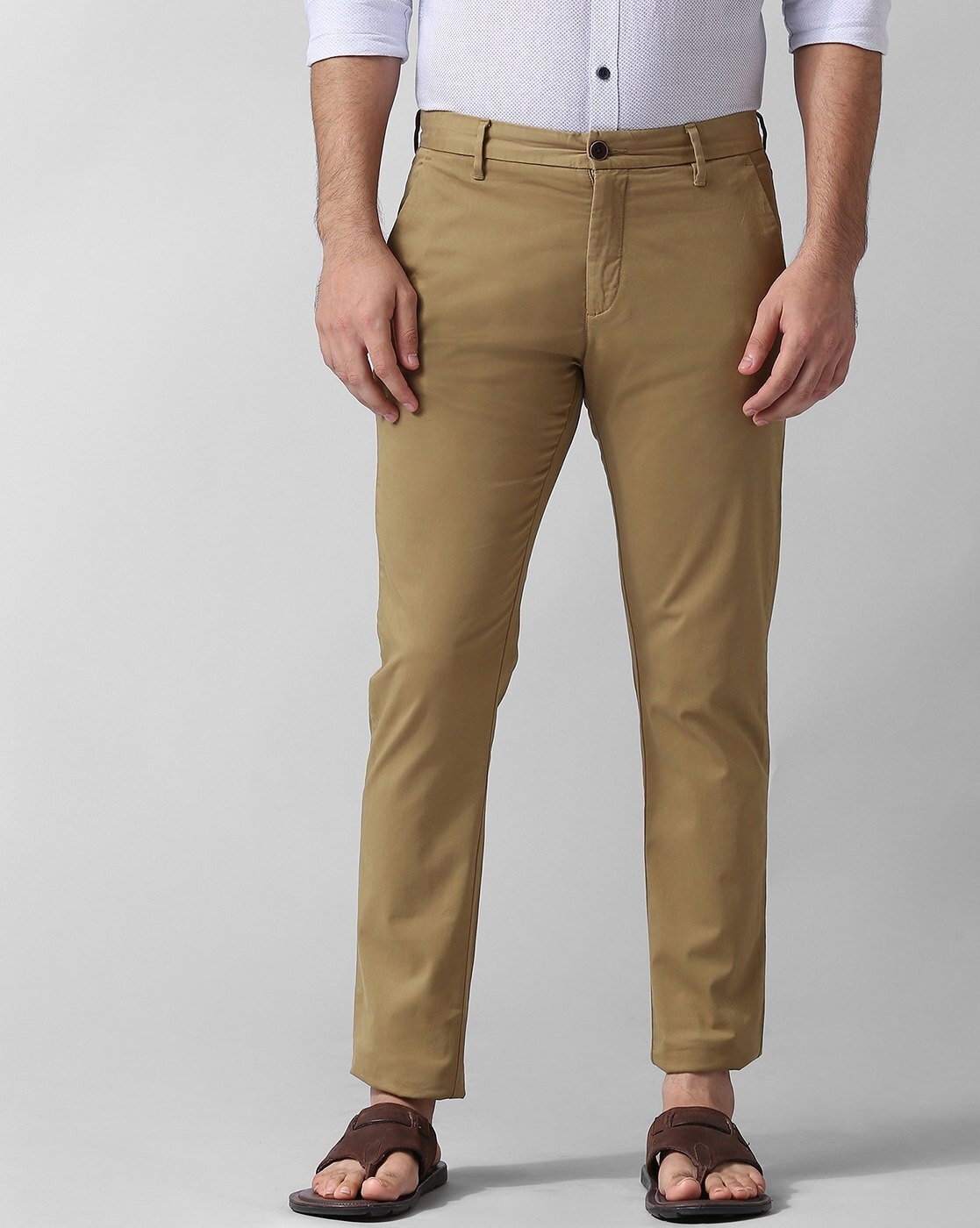 Relaxed Fit Twill pullon trousers  Beige  Men  HM IN