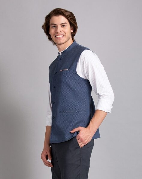 True blue 2025 nehru jacket