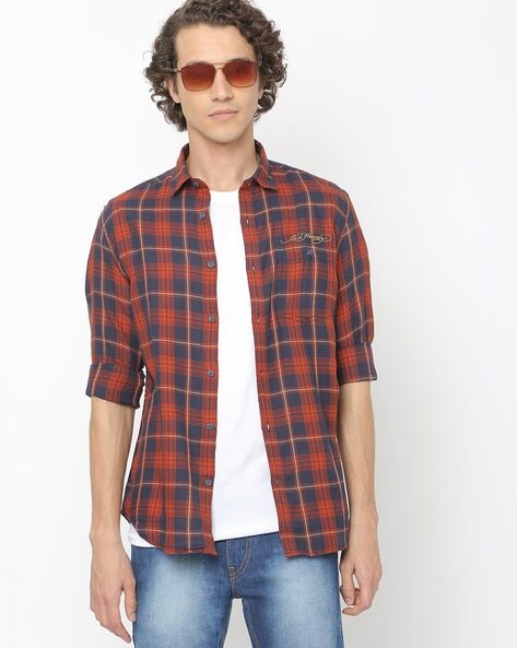 Red And Black Check Shirt  Buy Red And Black Check Shirt online at Best  Prices in India  Flipkartcom