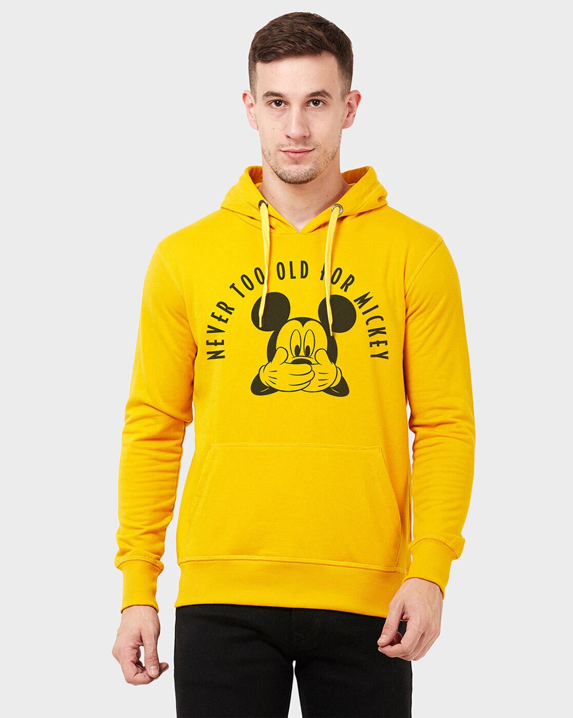 yellow mickey mouse hoodie