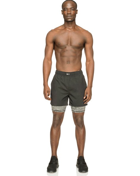Buy Black Shorts & 3/4ths for Men by FITKIN Online