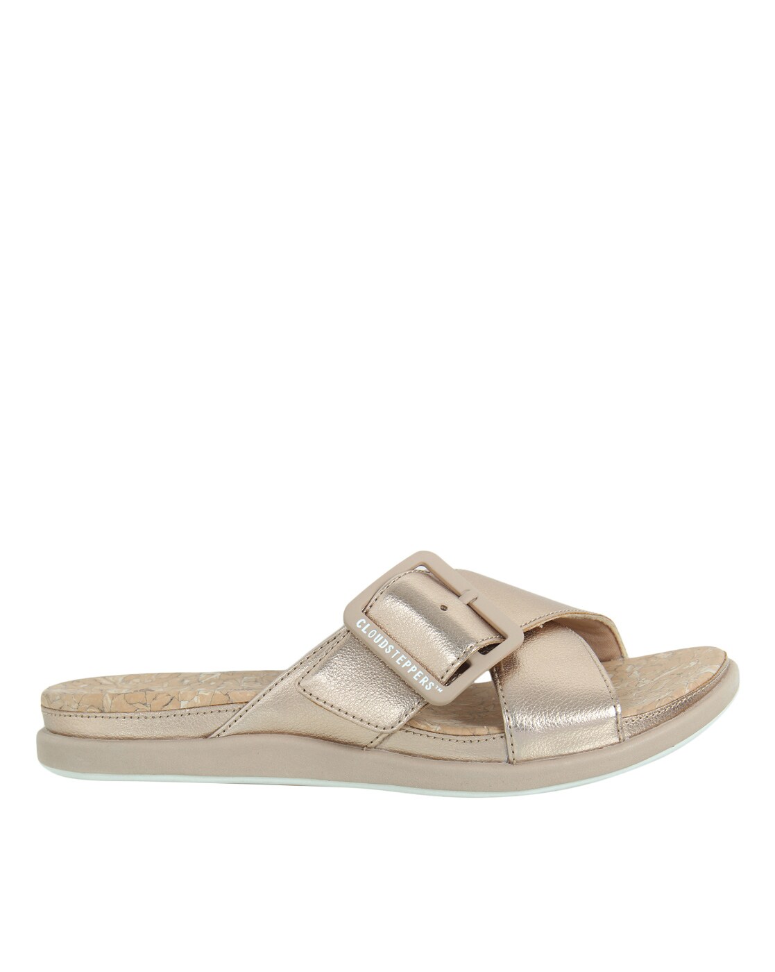 clarks rose gold flip flops