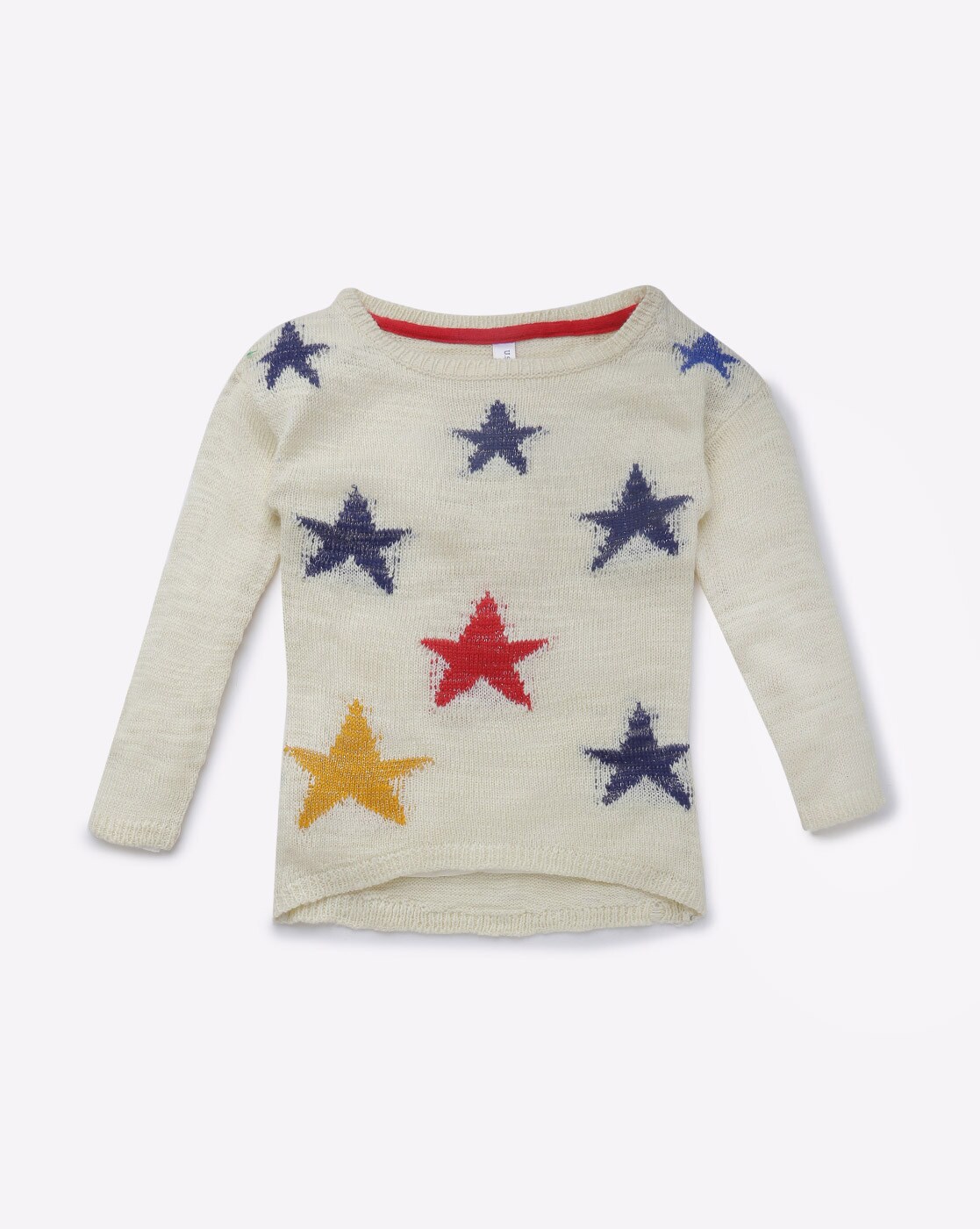 navy blue sweater with white stars