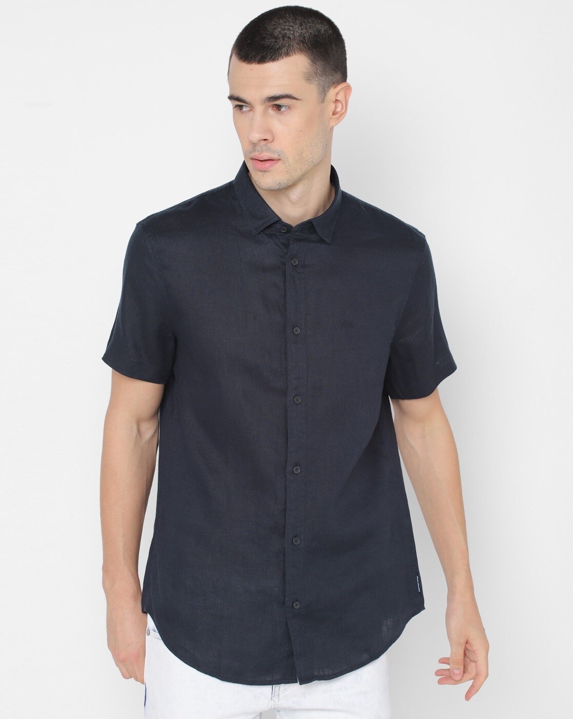 armani exchange linen shirt