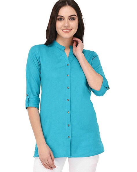 teal blue tops for ladies