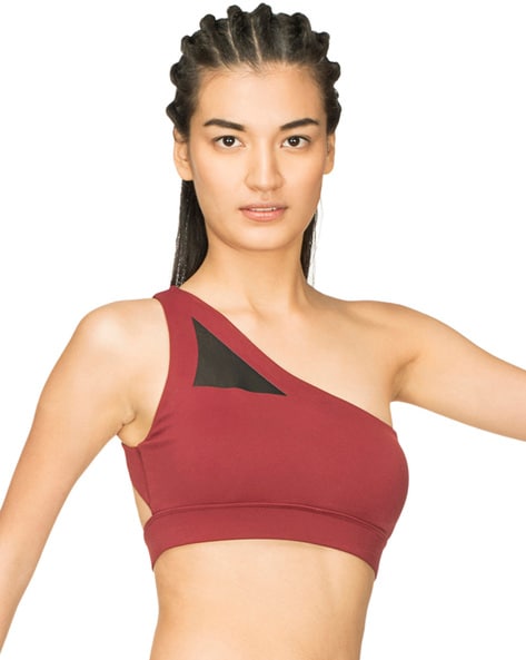 Sports Bra with One-Shoulder Strap