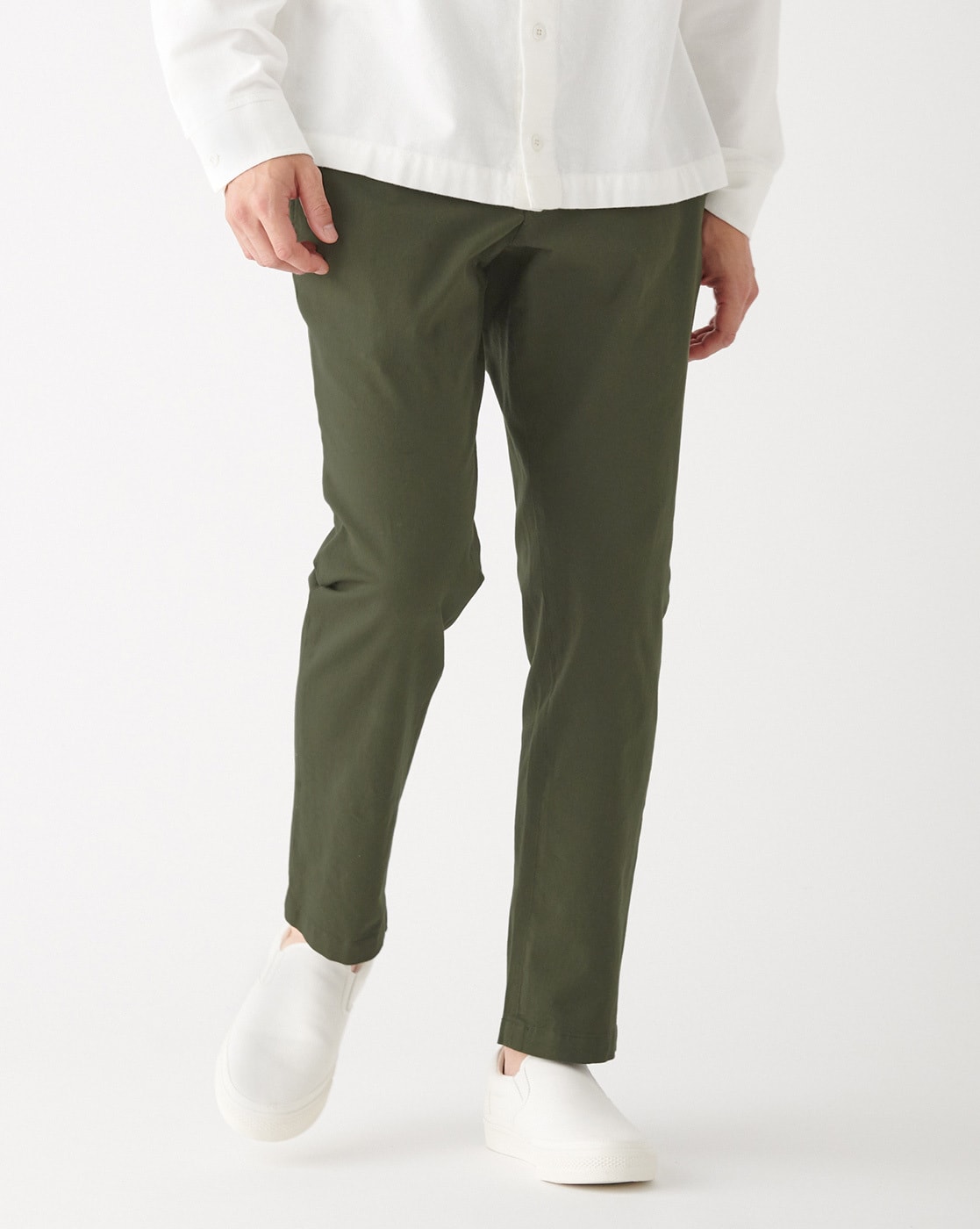 Stretch Slim Chino Trousers | MUJI