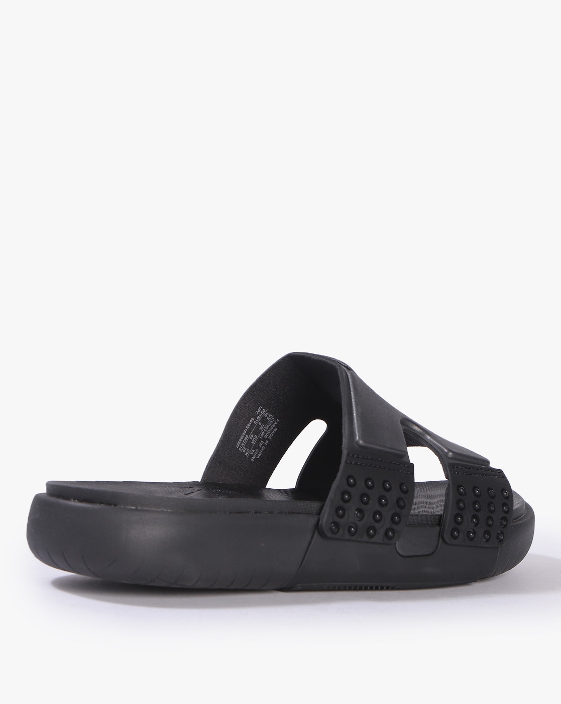 All black jordan online sandals