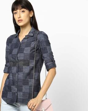 ladies fitted denim shirt
