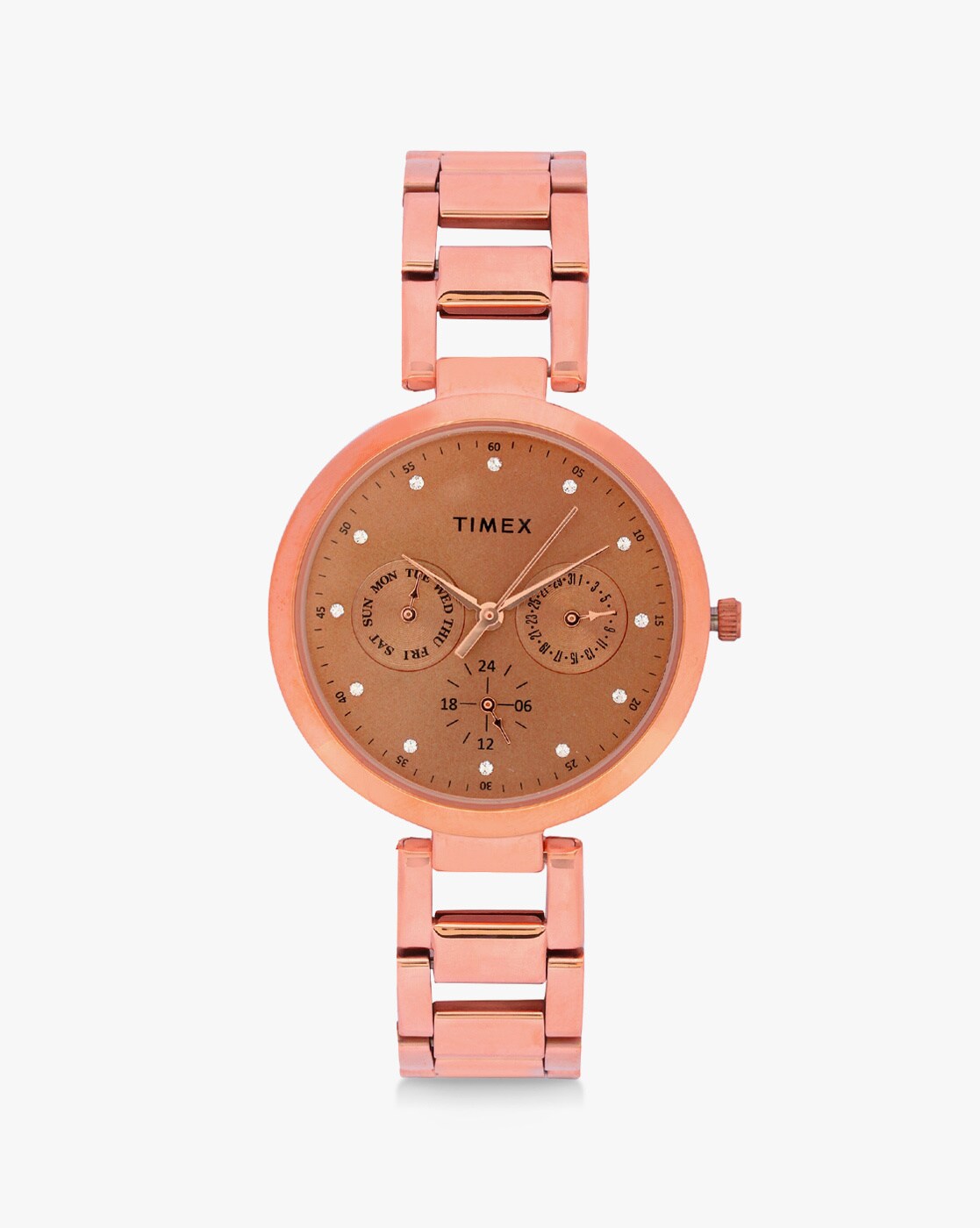 timex rose gold watches for ladies