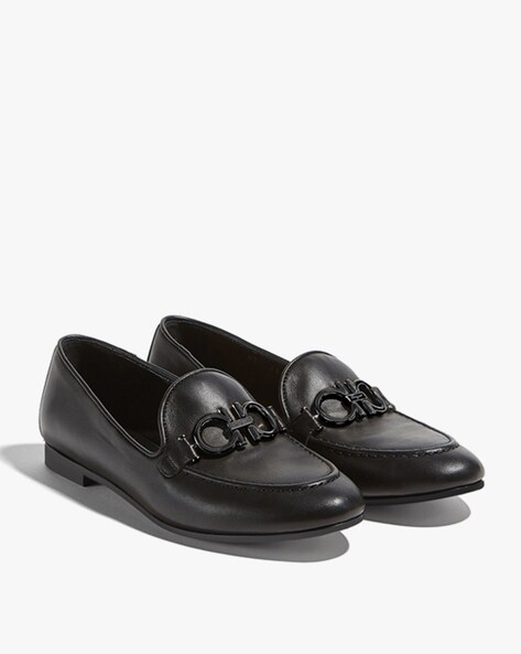 trifoglio patent leather loafers