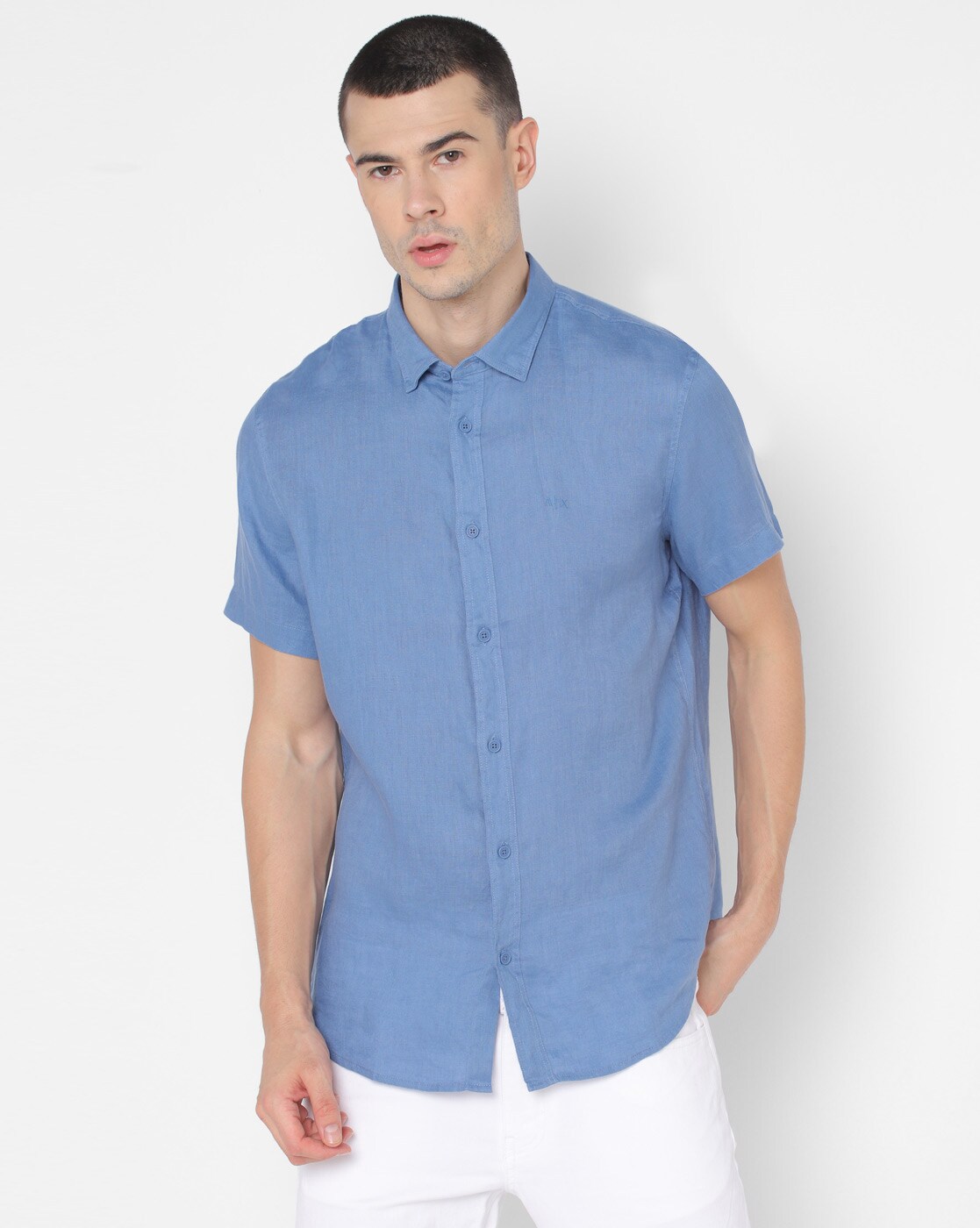 armani exchange linen shirt