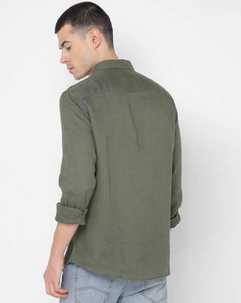 Armani exchange hot sale linen shirt