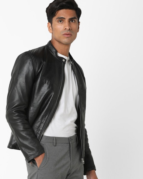 American Leather Jacket | Genuine Black Bomber Jacket For Men –  TheLongVoyage