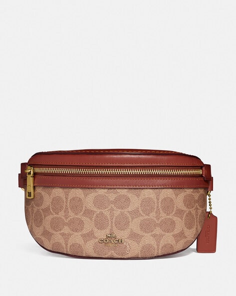 COACH Court Belt Bag In Signature Canvas in Natural | Lyst