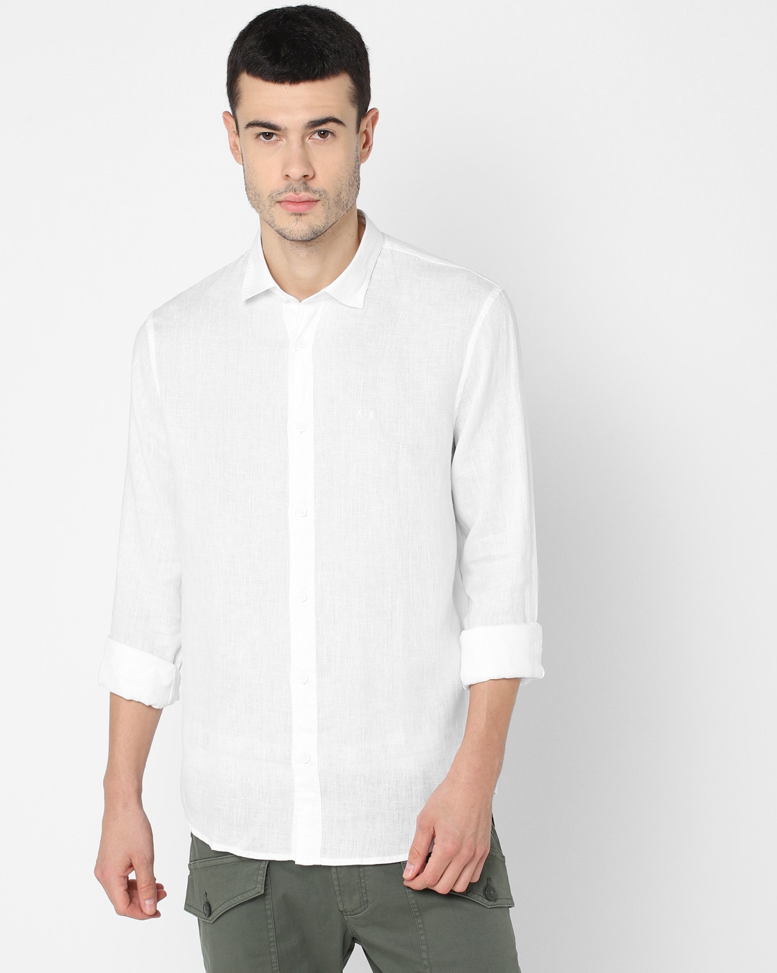 armani exchange linen shirt