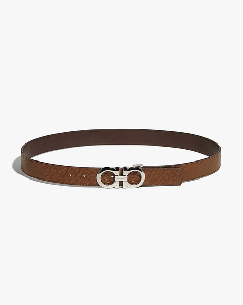 Buy Ferragamo Reversible and Adjustable Gancini Belt, Brown Color Men