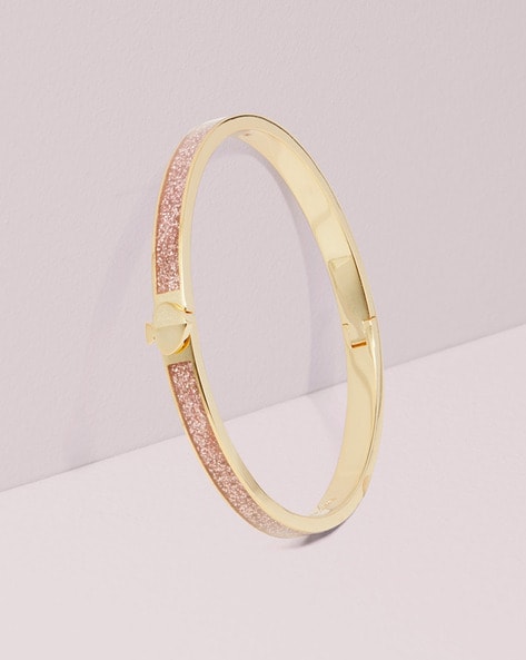Kate Spade New York Enamel Bangle Bracelet - Pink, Gold-Tone Metal Bangle,  Bracelets - WKA356229 | The RealReal