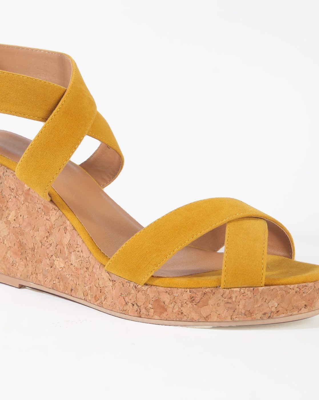 Mustard cheap wedge sandals