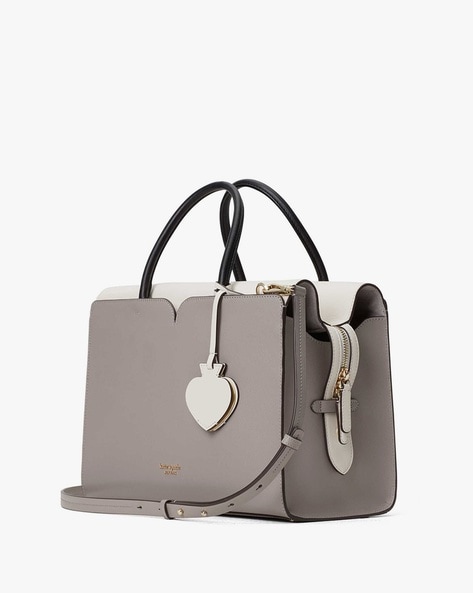 Buy KATE SPADE Spencer Satchel Bag with Detachable Strap | Grey & White  Color Women | AJIO LUXE