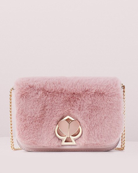 Buy KATE SPADE Nicola Faux Fur Clutch with Chain Strap