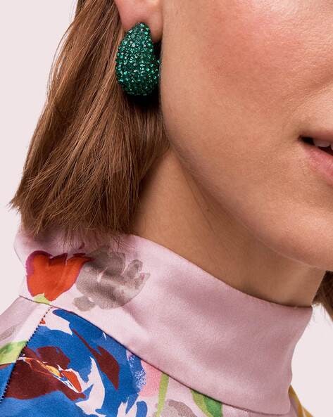 Kate spade emerald hot sale green earrings