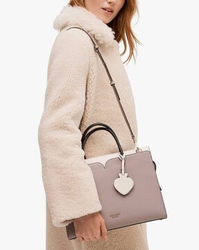 Buy KATE SPADE Spencer Satchel Bag with Detachable Strap | Grey & White  Color Women | AJIO LUXE