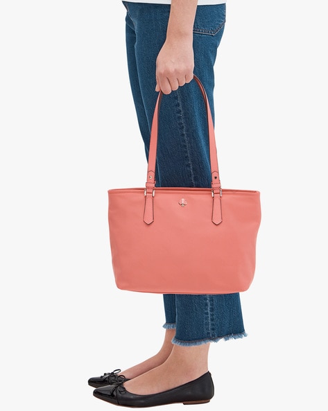 Kate spade Taylor large nylon tote lychee coral like online new