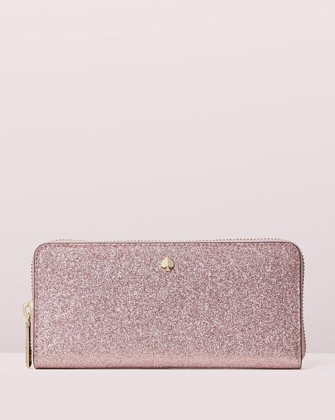 Buy KATE SPADE Burgess Court Glittery Zip-Around Wallet Pink